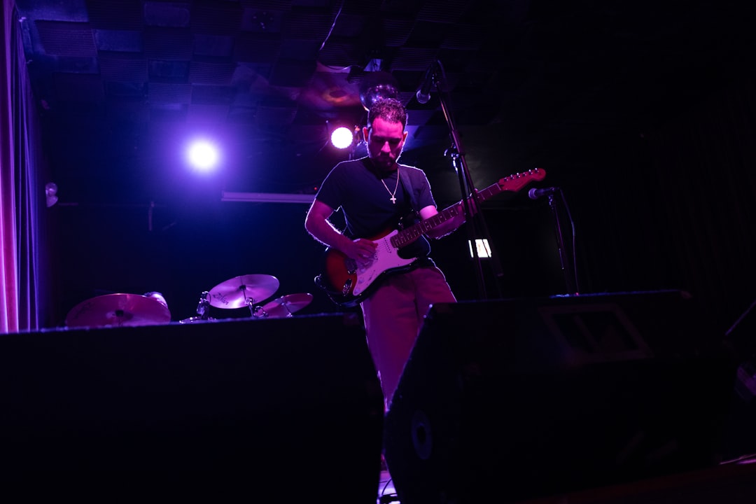 Musician performing on stage
